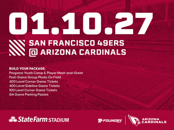 San Francisco 49ers at Arizona Cardinals Experience Packages